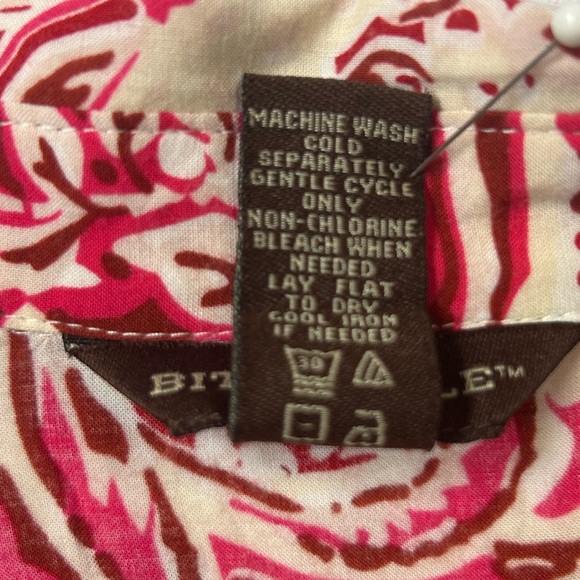 Wear with Tall Boots this Fall! Bit & Bridle Red and Cream Paisley Shirt Dress! - Picture 4 of 7